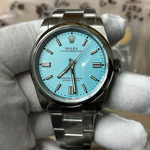 ロレックス最高級スーパーコピー時計販売店 オイスターパーペチュアル 126000 ターコイズブルー